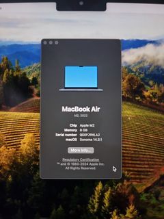 MacBook Air 13 M2 2022 - 8GB/256GB (bought Mar'24)