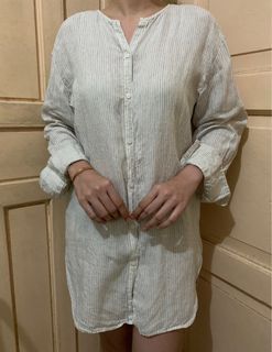 Muji Linen Buttondown Dress
