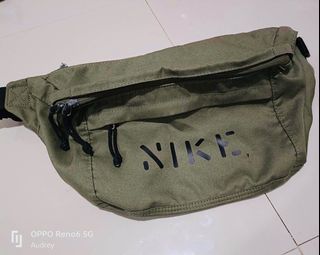 Nike army green large chest / waist bag