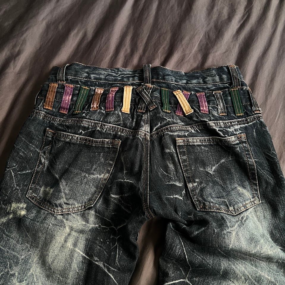 Nylaus Double Waisted Jeans Acid Wash Men s Fashion Bottoms Jeans on Carousell