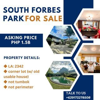 **one away**  South Forbes Park Corner h&l Designed by Arch Reyes & pool by Arch Manosa for sale