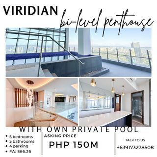 **one away**  The Viridian in Greenhills - 55th penthouse unit with own private pool