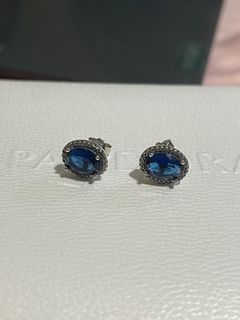 Pandora Blue zirconia stud earrings