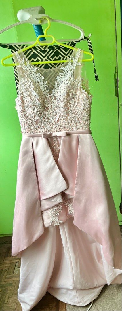 Pink High Low Formal Gown (Category: Evening dresses & gowns) located in Quezon City. Submitted by mariefelbd (Listing ID 1298390379, Image 1). Description: Light Pink High Low Gown fits small to medium. Quality materials. Used only twice. Perfect for formal occasions.