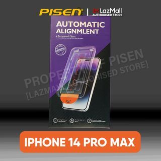 Pisen New Upgrade Full Cover Tempered Glass Phone Protection with Case for iPhone 14 Promax iPhone 14 iPhone 14 Pro iPhone 14 Plus