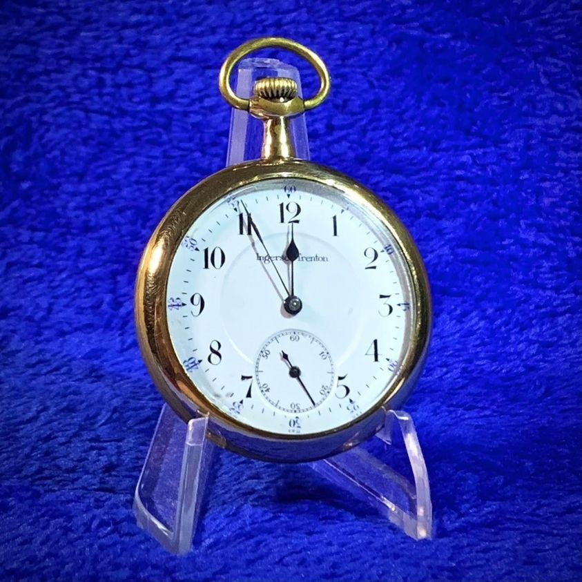 Pocket Watch Ingersoll Trenton Antique 1910s 16 size 15 jewels Made in USA