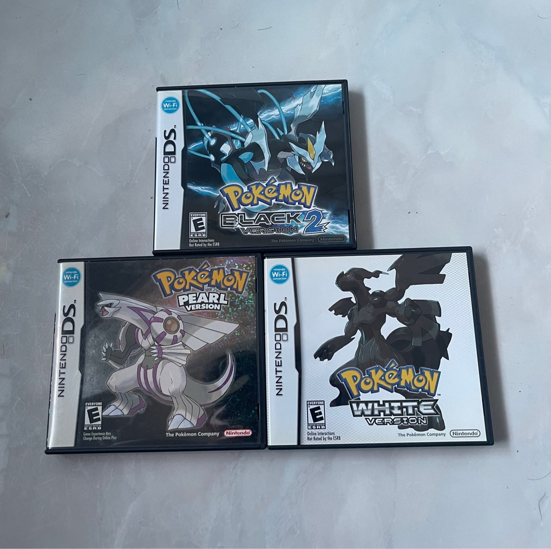 Pokemon Nintendo DS Games Black 2 / White / Pearll, Video Gaming, Video  Games, Nintendo on Carousell