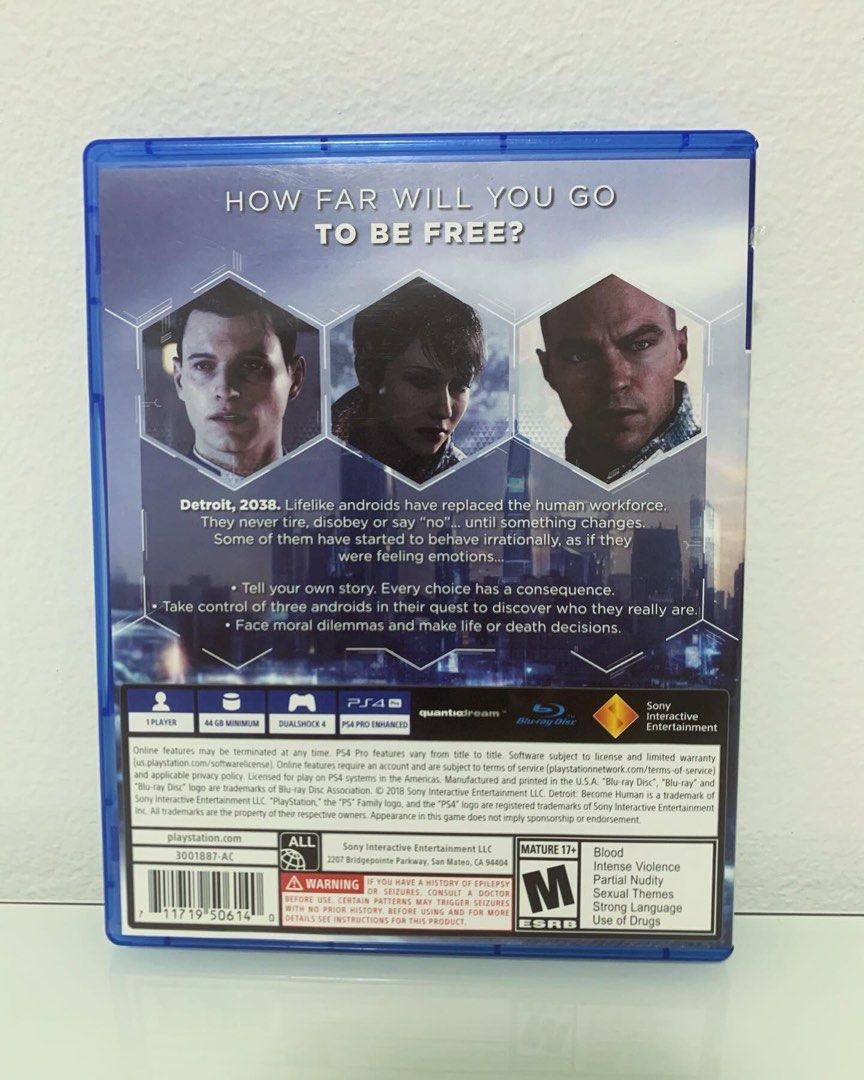 PS4 Games Detroit: Become Human, Hobbies & Toys, Toys & Games on Carousell