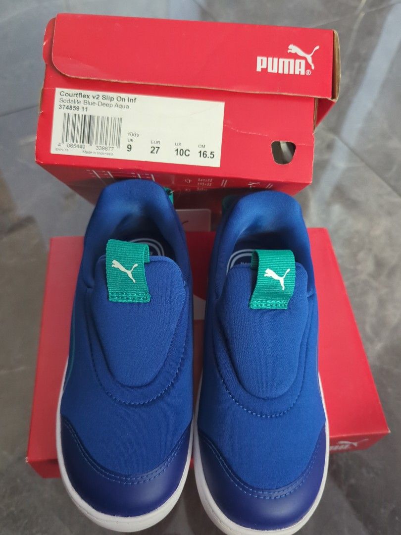 PUMA courtflex v2 slip on 16.5cm Babies Kids Babies Kids Fashion on Carousell
