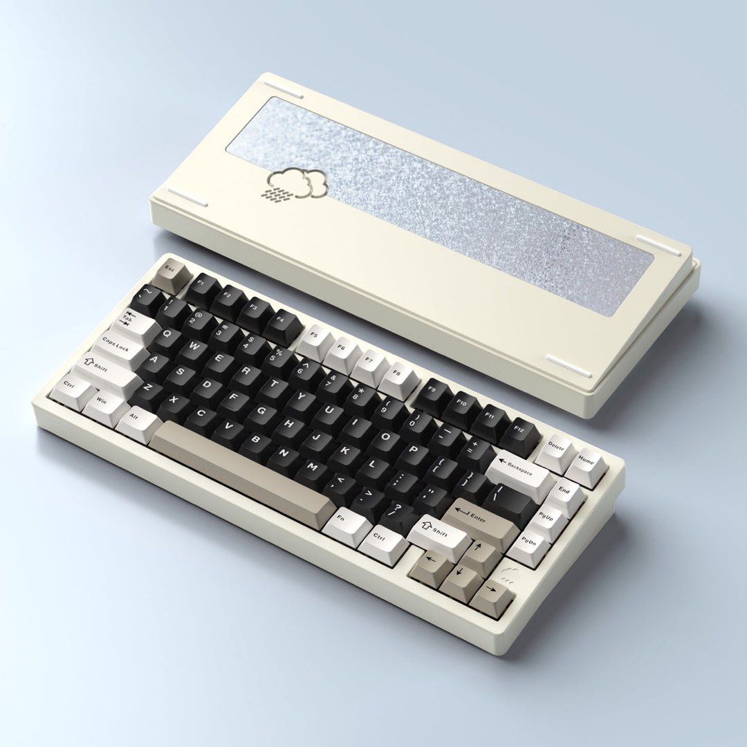 Rainy 75 custom keyboard electro white pro, Computers & Tech 