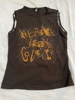 RARE insane Versace tank top with eyelets