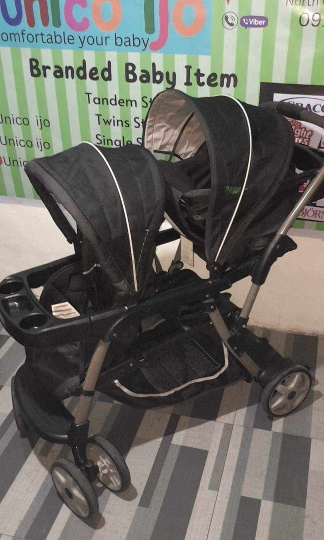 Ready to grow tandem stroller (Category: Strollers) located in Caloocan City. Submitted by Unicoijo02 (Listing ID 1298427263, Image 3). Description: Graco ready to grow. Isang stroller nalang Po kayo gang pag laki. maganda at matibay Po yan. branded stroller. pwde Po nyo lagyn nang carseat Po yan. open for pick up or shipping Naman tyo..