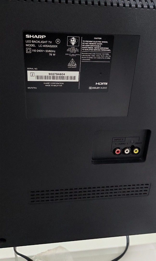 Sharp LED TV 40 inch, TV & Home Appliances, TV & Entertainment, TV on