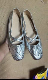 SILVER MARY JANES