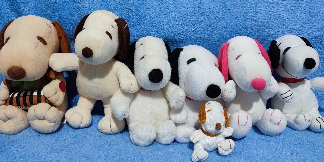 SNOOPY Stuffed Toys (Category: Plushies & Soft Toys) located in Baguio. Submitted by abigailmyra (Listing ID 1298420289, Image 1). Description: PHP 45, 80, 85, 95, 120 each details in the pictures Peanuts loc:Baguio-CAR.