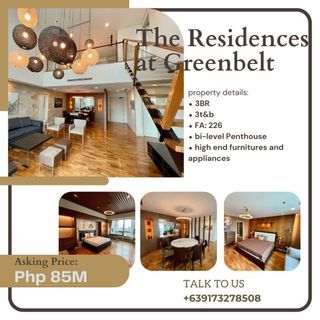 **strictly for buyer only** The Residences at Greenbelt -Laguna(Bi-level Penthouse) for sale