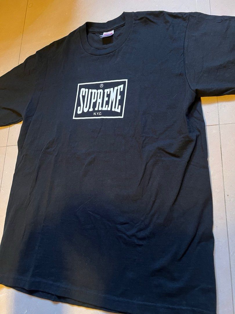 Supreme Warm up Tee (2023fw) Black, 男裝, 上身及套裝, T-shirt 