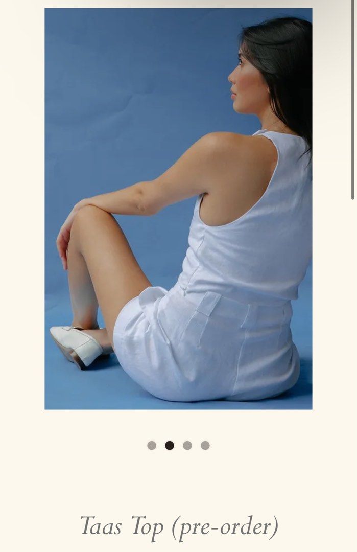 SWAP: Araw Taas Top (Category: Sleeveless) located in Paranaque City. Submitted by biamo (Listing ID 1298452496, Image 2). Description: I currently have a size XS, a bit too tight on me and worn twice. Open to swap a Size Small 🍒.