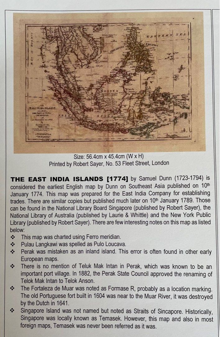 OLD MAP: The East India Islands 1774, Hobbies & Toys, Collectibles ...