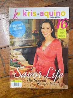 the Kris Aquino Magazine - Collector’s Edition Featuring Mom Cory ‘s Legacy at Kitchen Used Vintage