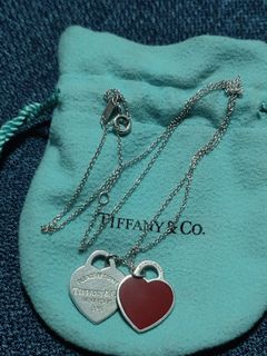 Tiffany necklace two hearts hotsell