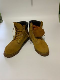 Timberland Boots Wheat Black Yellow Suade Leather Lace