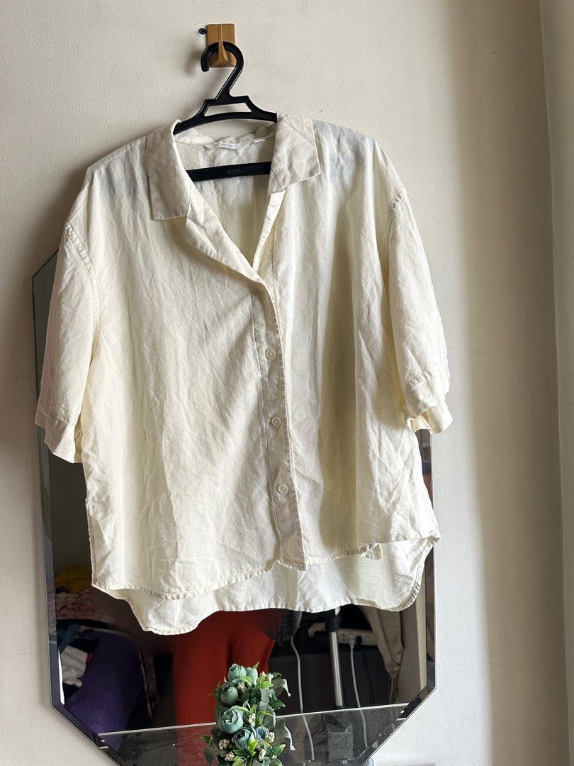 Uniqlo linen button down 2025