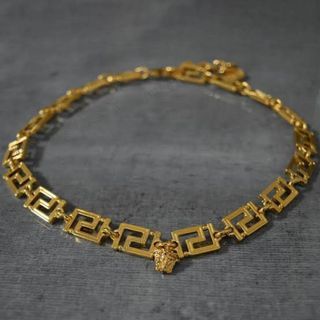 Versace Necklace Men's Gold Metal