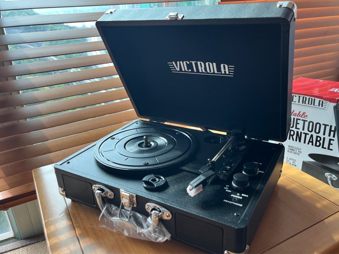復古 黑 膠 唱片 機 藍 芽 喇叭 音響 (97) 사진