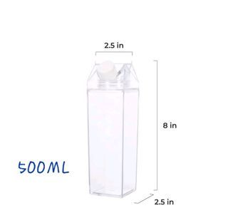 Water milk bottle acrylic 500 ml