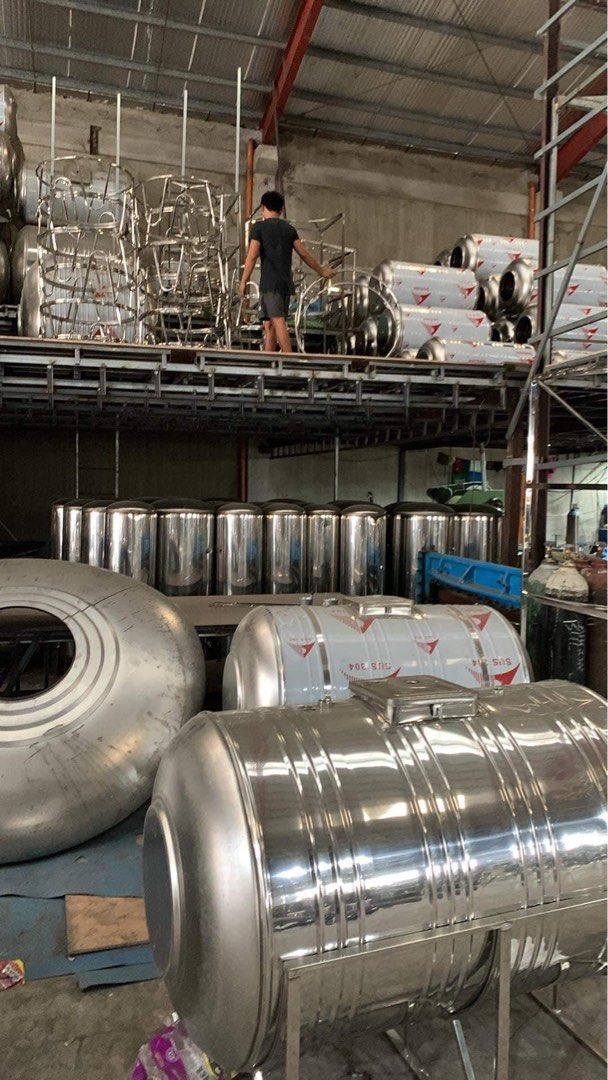WATER TANK (Category: Construction & Building Materials) located in Manila. Submitted by melody.tulale001 (Listing ID 1298432366, Image 3). Description: BRAND NEW WATER STORAGE TANK ‼️ BODEGA PRICE ‼️ ✅ .7mm Thickness ✅Made With 100% 304 Grade Stainless-Steel ✅Sizes 500L To 20,000L ✅Vertical Or Horizontal ✅With Stainless Steel Stand (500L-2000L) ✅Free Delivery within metro manila ✅Mode Of Payment - CASH ON DELIVERY - GCASH ‼️We Accept Customized 