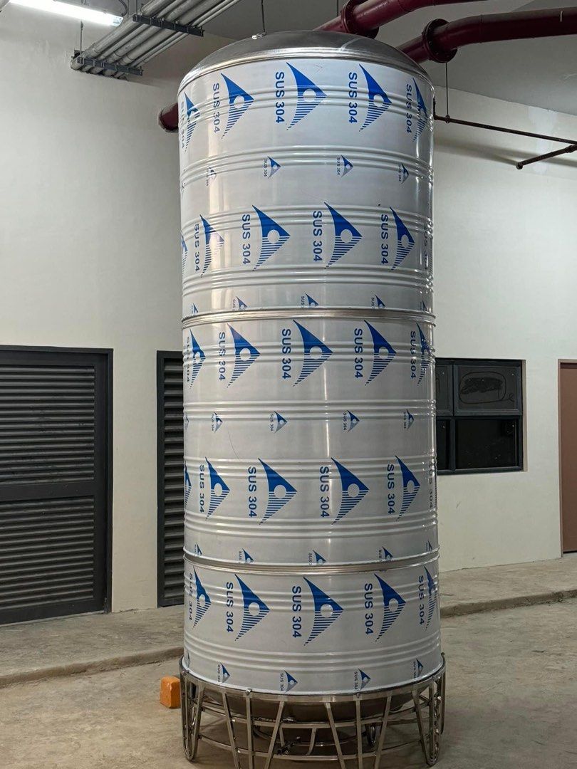 WATER TANK (Category: Construction & Building Materials) located in Manila. Submitted by melody.tulale001 (Listing ID 1298432366, Image 1). Description: BRAND NEW WATER STORAGE TANK ‼️ BODEGA PRICE ‼️ ✅ .7mm Thickness ✅Made With 100% 304 Grade Stainless-Steel ✅Sizes 500L To 20,000L ✅Vertical Or Horizontal ✅With Stainless Steel Stand (500L-2000L) ✅Free Delivery within metro manila ✅Mode Of Payment - CASH ON DELIVERY - GCASH ‼️We Accept Customized 