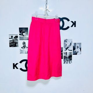 YSL bright pink midi skirt