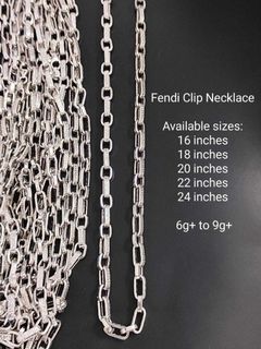 18k White gold Clip Necklace