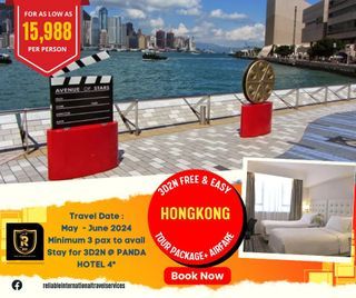 3D2N HONGKONG FREE & EASY PACKAGE WITH ROUNDTRIP AIRLINE TICKET