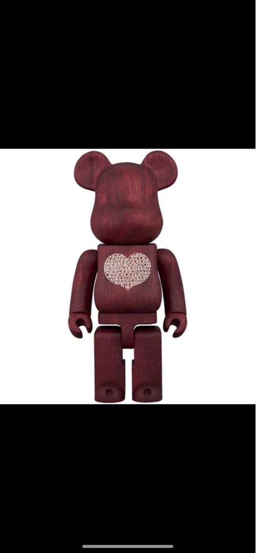 400% Alexander Girard International Love Heart karimoku wood bearbrick  be@rbrick