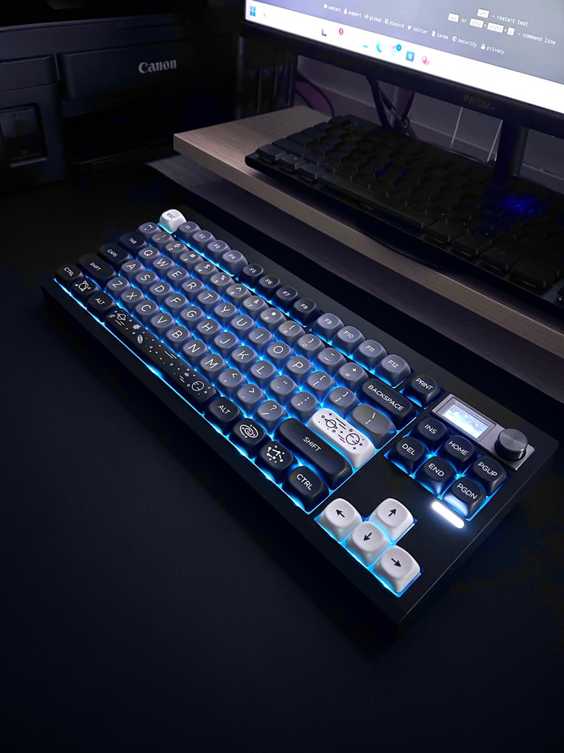 87% Custom Mechanical Keyboard (XOA Galaxy Keycaps) - Fully modded ...