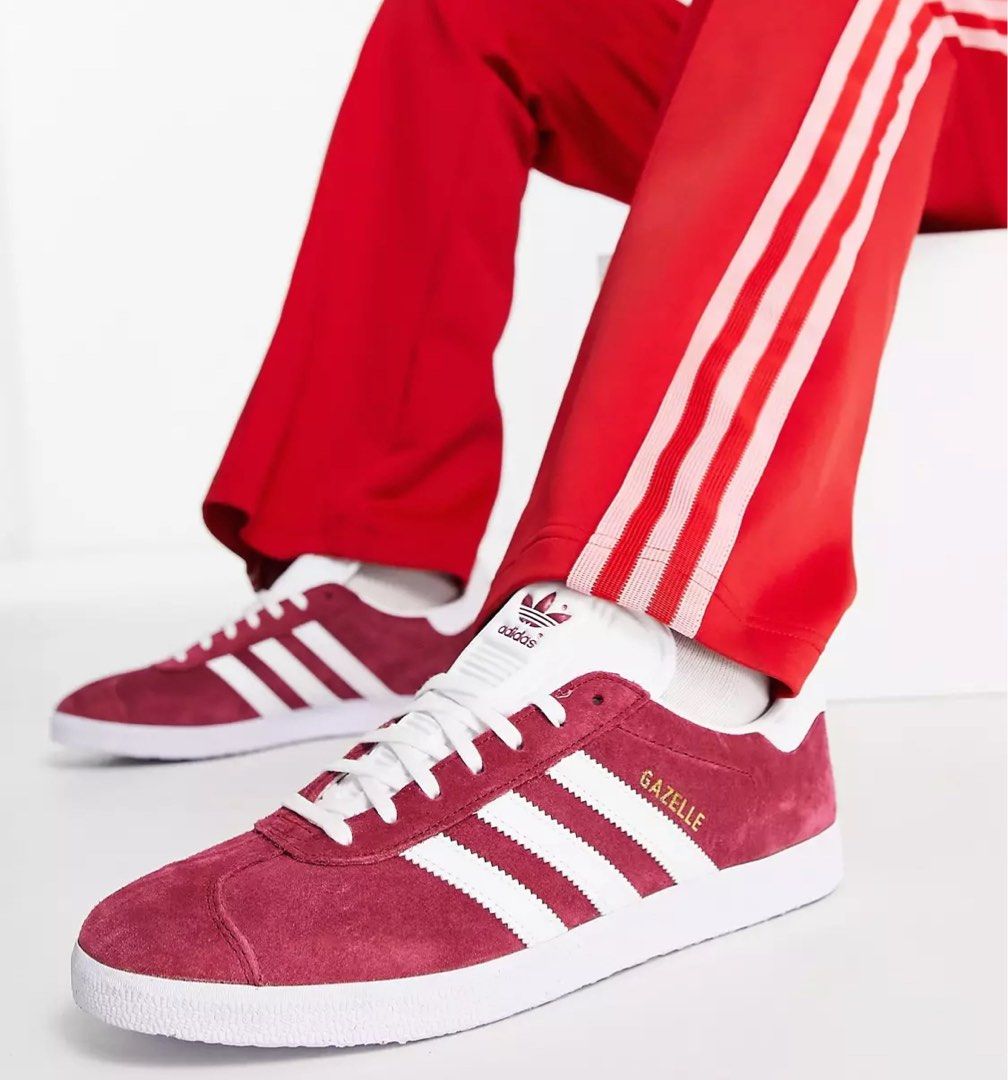 Adidas gazelle collegiate burgundy Luxury Sneakers Footwear on Carousell