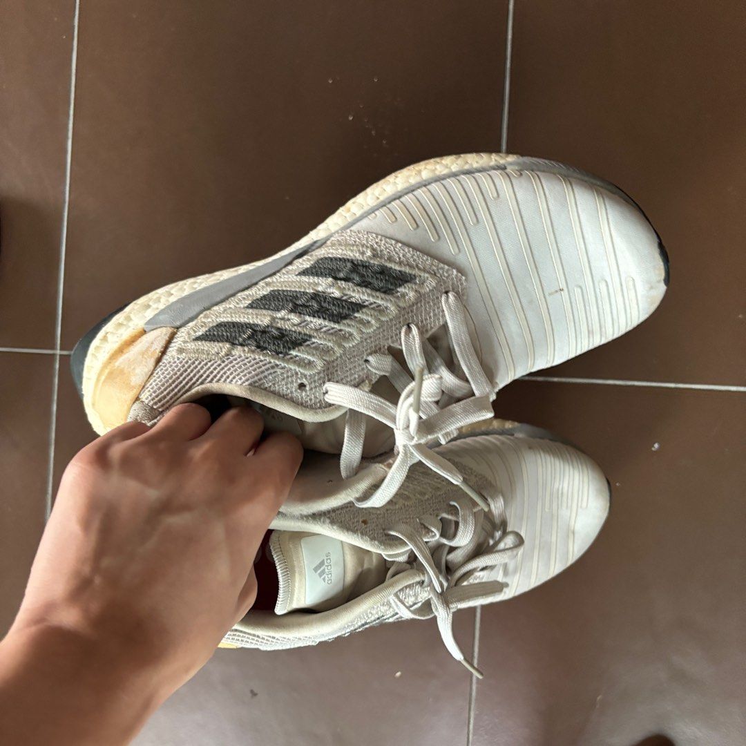 Adidas Shoes Ultraboost White With Grey Stripes, Women's Fashion, Footwear,  Sneakers on Carousell