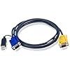 Aten KVM Cable 2L-5202UP | 1.8M USB KVM Cable with 3 in 1 SPHD and built-in PS/2 to USB converter