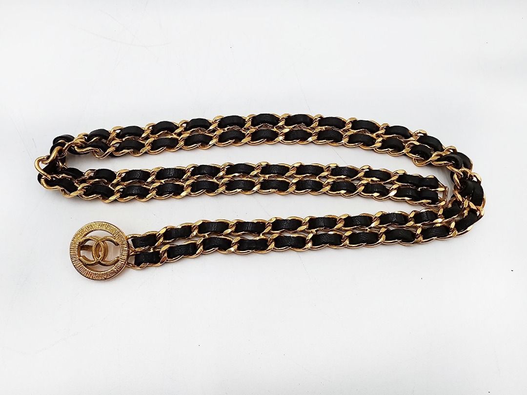 Authentic Chanel Coco Gold Double Link Chain Belt Luxury Accessories on Carousell