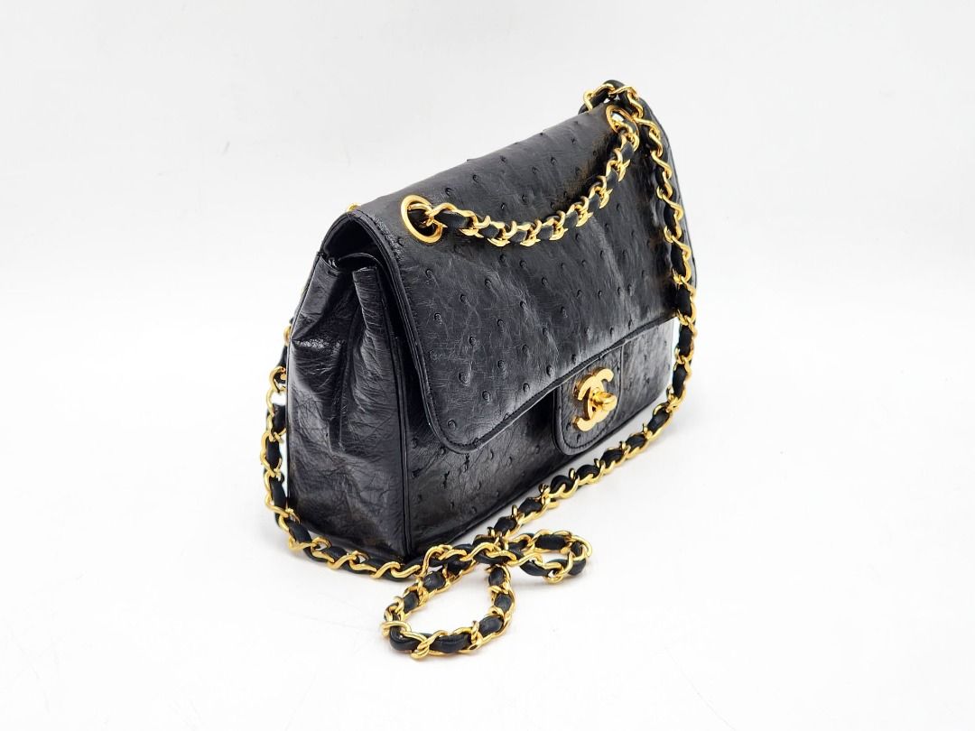 Chanel ostrich bag on sale