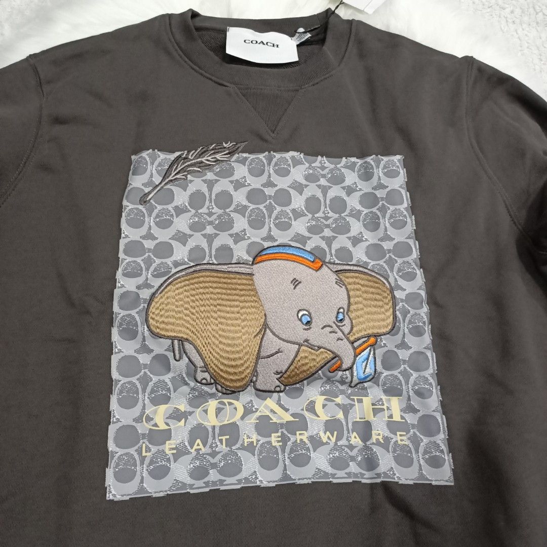 AUTHENTIC COACH Cotton X Disney Dumbo Crew Sweat, Men's