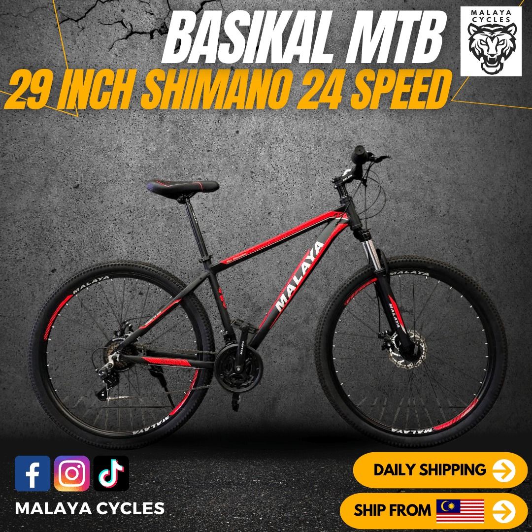 Basikal SHIMANO 29 inch 24 speed Sports Equipment Bicycles Parts Bicycles on Carousell