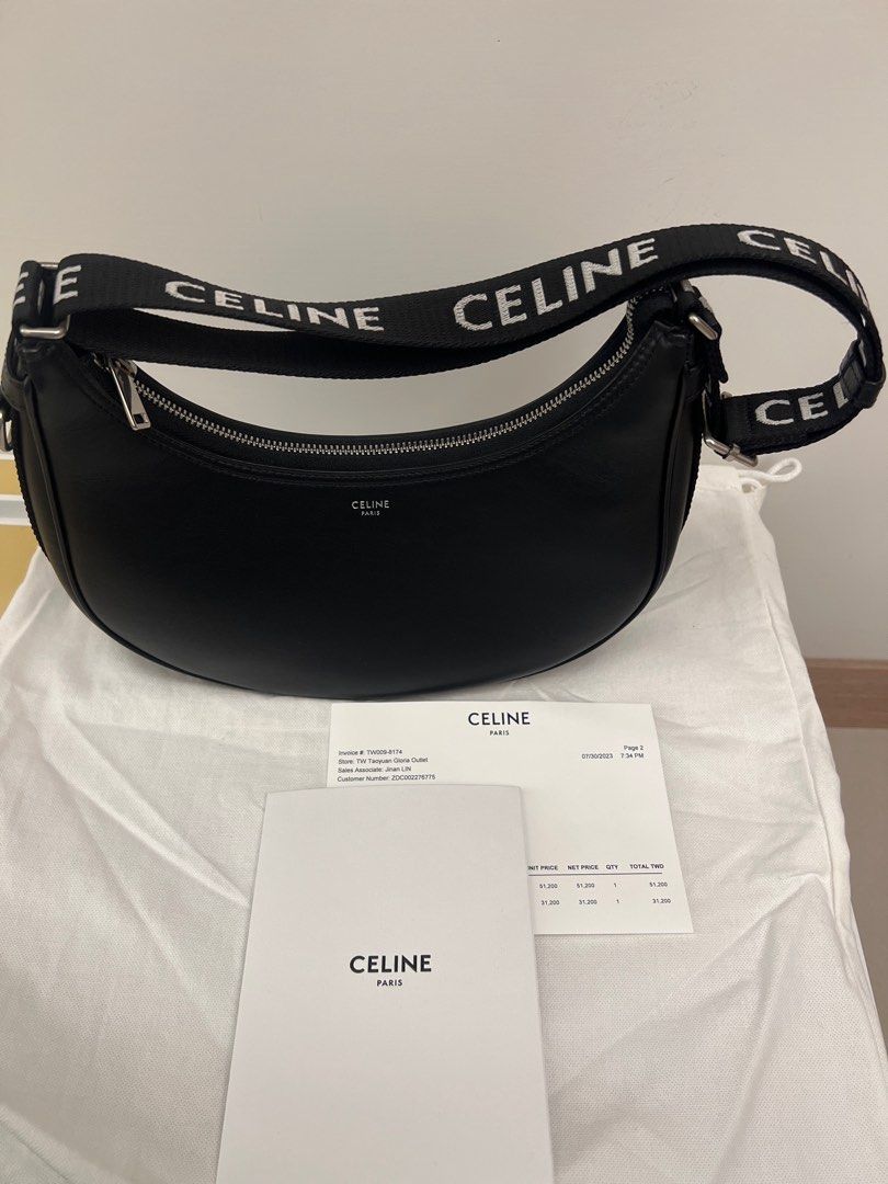 Lisa Celine Ava Bag BlackPink Lisa同款Celine Ava 半月包黑英文字母可