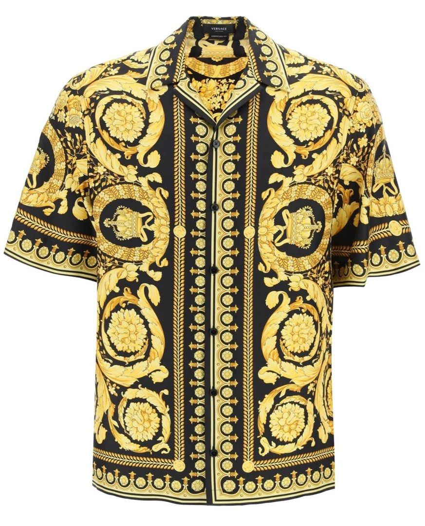 Versace short sleeve button up hotsell