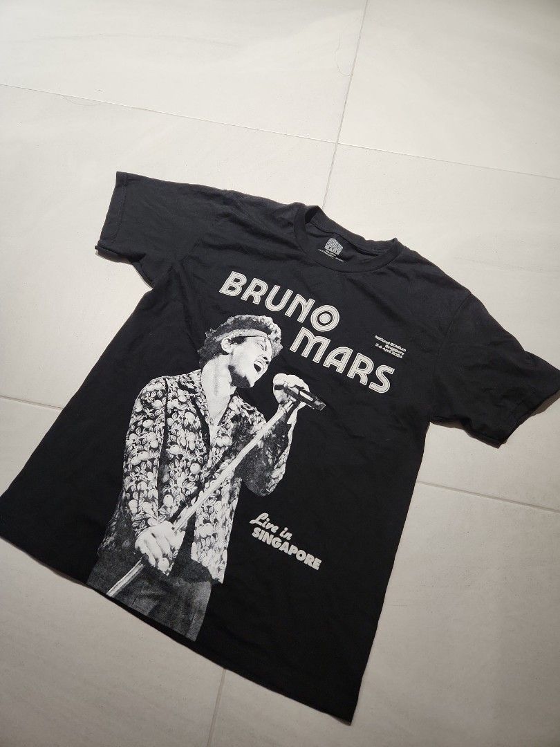 Bruno Mars Official Singapore Concert T-Shirt, Men's Fashion, Tops