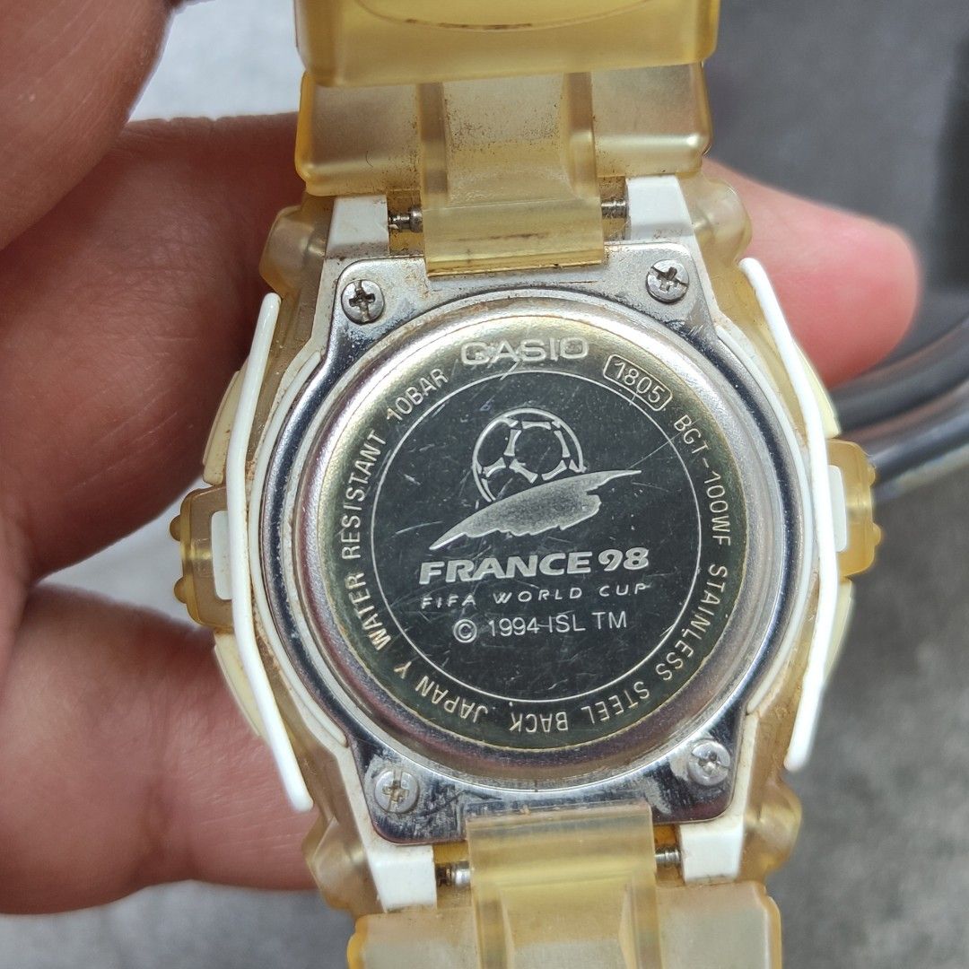 Casio Baby G FIFA world cup 1998 BGT 100WF JDM original used mulus Casio Baby G FIFA world cup 1998 BGT 100WF JDM original used mulus