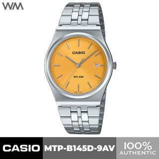 Casio Classic Minimalist Yellow Dial Watch MTP-B145D-9AV