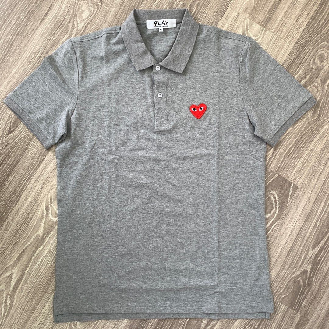 CDG Play Polo Shirt Grey